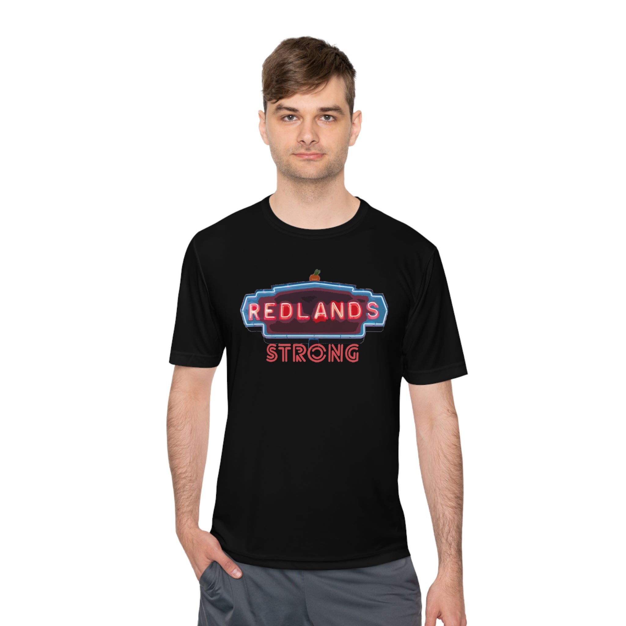 Redlands Strong Neon Unisex Moisture Wicking Tee