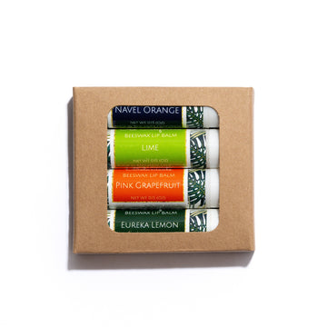 Citrus Variety Beeswax Lip Balm – 4-PACK