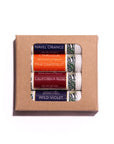 Seasonal California Botanical Lip Balm Club Subscription – seasonal lip balm box with citrus, rose and violet flavors – Old California Botanicals